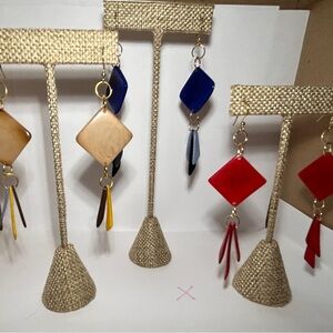 Tagua Geometric Drop Earrings - Women Jewelry